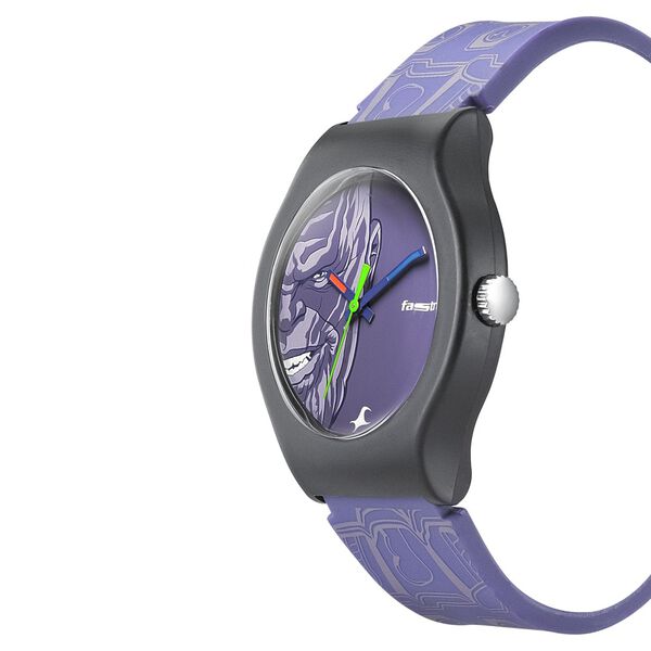 Fastrack Avengers End Game Quartz Analog Purple Dial Silicone Strap Unisex Watch - image number 2