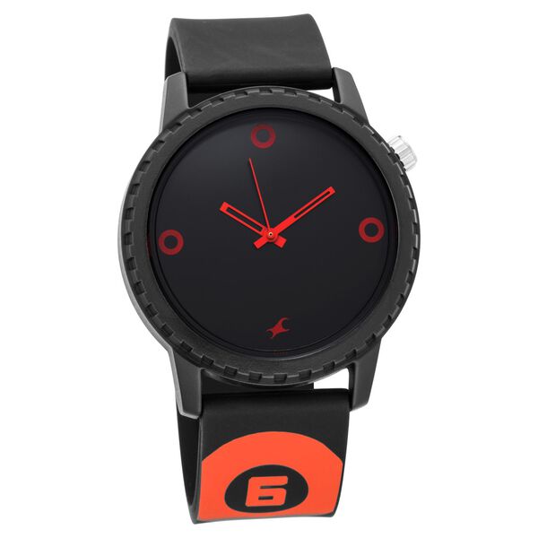 Fastrack Quartz Analog Black Dial Silicone Strap Watch for Unisex - image number 0