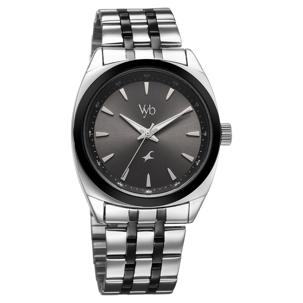 k♡ Buy Online Fastrack Vyb Arcane Quartz Analog Black Dial Two