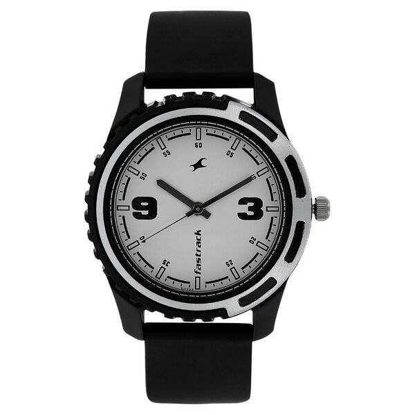 Fastrack Quartz Analog White Dial Plastic Strap Watch for Guys - image number 0