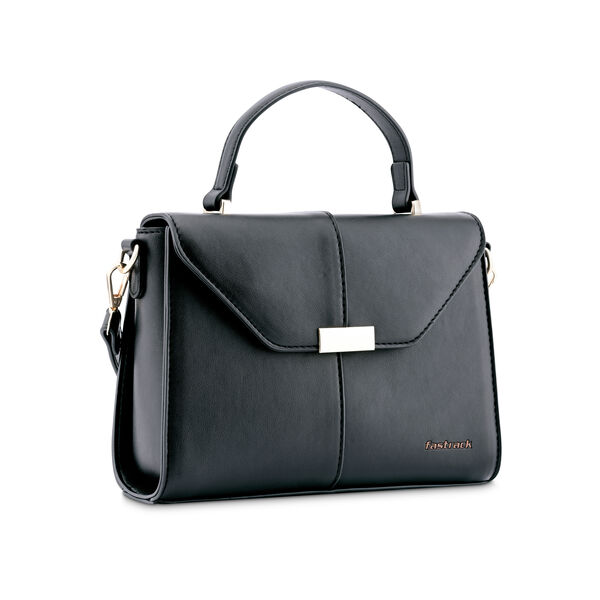 Fastrack Structured Satchel in Black - image number 3