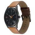 Fastrack Stunners Quartz Analog Black Dial Brown Leather Strap Watch For Guys - image number 2