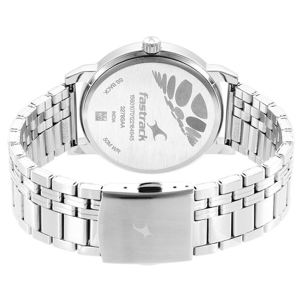 Fastrack Stunners Quartz Analog Silver Dial Metal Strap Watch for Guys - image number 5