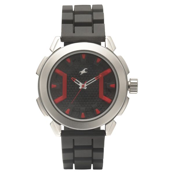 Fastrack Quartz Analog Black Dial Plastic Strap Watch for Guys - image number 1