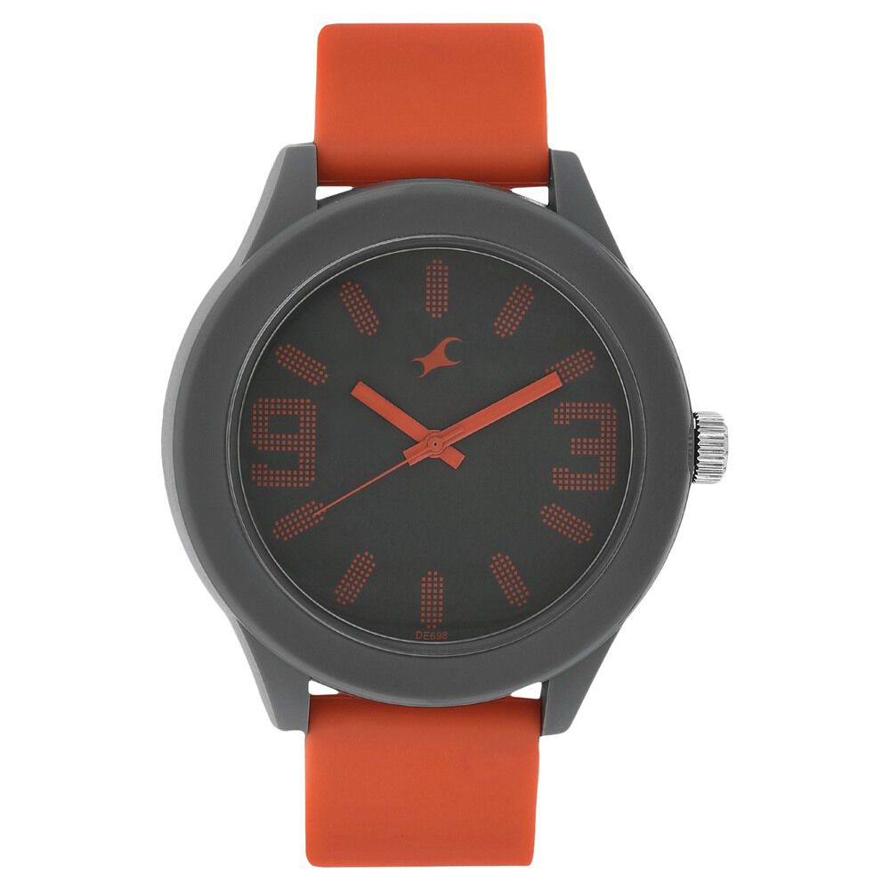 Fastrack Quartz Analog Grey Dial Plastic Strap Watch for Unisex