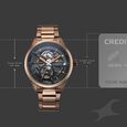 Fastrack Automatics Black Dial Brown Metal Strap Automatic Watch ForGuys - image number 2