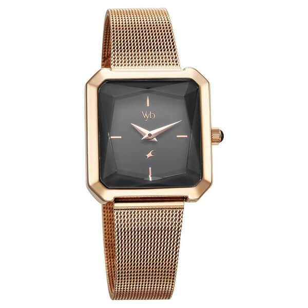 Fastrack Vyb Flare Quartz Analog Grey Dial Stainless Steel Strap Watch for Girls - image number 2