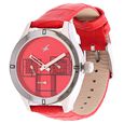 Fastrack Quartz Multifunction Red Dial Leather Strap Watch for Girls - image number 1