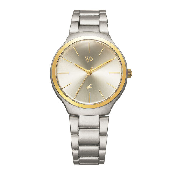 Fastrack Vyb Slayer Quartz Analog Grey Dial Metal Strap Watch for Girls - image number 0