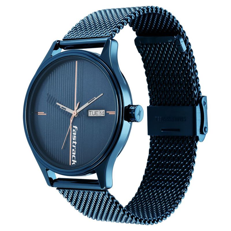 Buy Online Fastrack Style Up Quartz Analog with Day and Date Blue