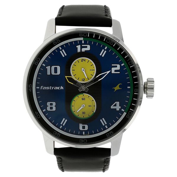 Fastrack Quartz Analog Grey Dial Leather Strap Watch for Guys - image number 0