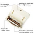 Quiltgrid white shoulder bag - image number 3