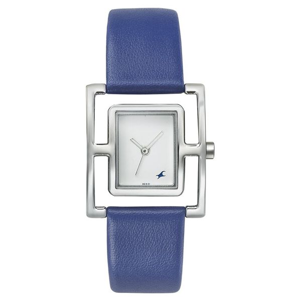 Fastrack Quartz Analog White Dial Leather Strap Watch for Girls - image number 0