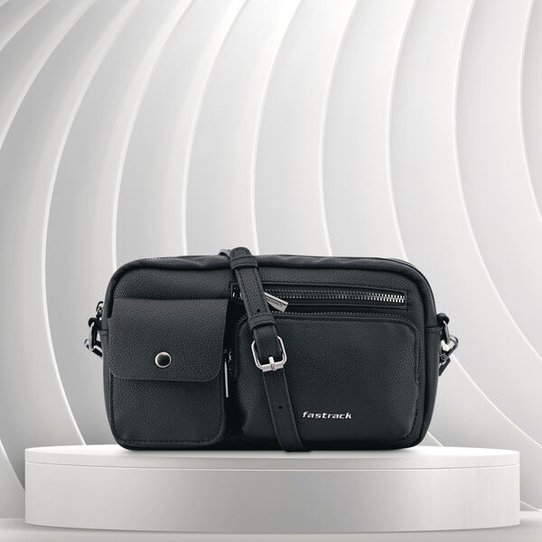 Fastrack Zip-Zone Sling Bag in Black - image number 0