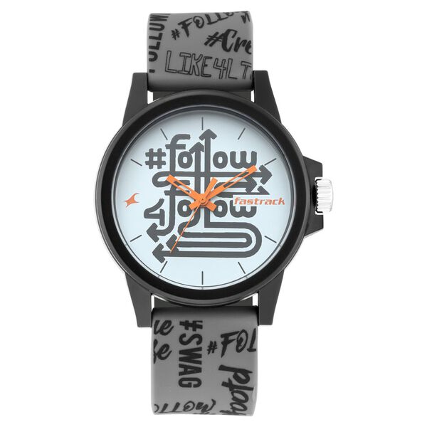 Fastrack Hashtag Quartz Analog Multicoloured Dial Silicone Strap Unisex Watch - image number 1