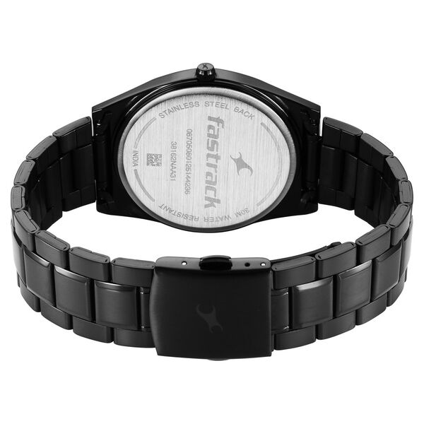 Fastrack Stunners X Quartz Analog Green Dial Stainless Steel Strap Watch For Guys - image number 4