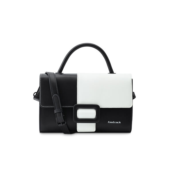 Fastrack Snap and Style Satchel in Black and  white - image number 1