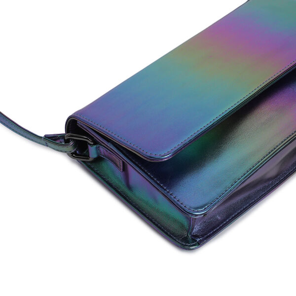 Fastrack Structured Shoulder Bag for Women� | Party Bag for Ladies, Women� | Stylish Glossy Bag Made of High-Quality Fax Leather (Multi-Coloured) - image number 4