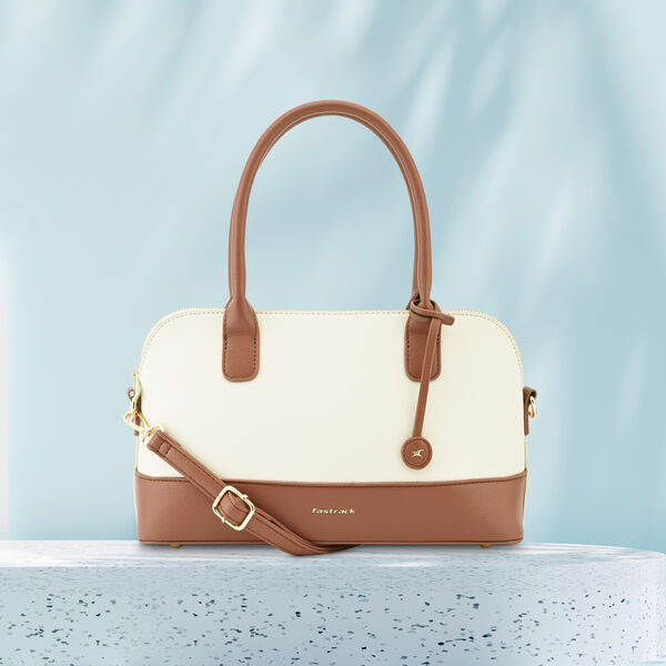 Everyday Edge Satchel in White and  Tan - image number 0