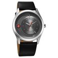 Fastrack Groove Quartz Analog Grey Dial Black Leather Strap Watch For Guys - image number 1