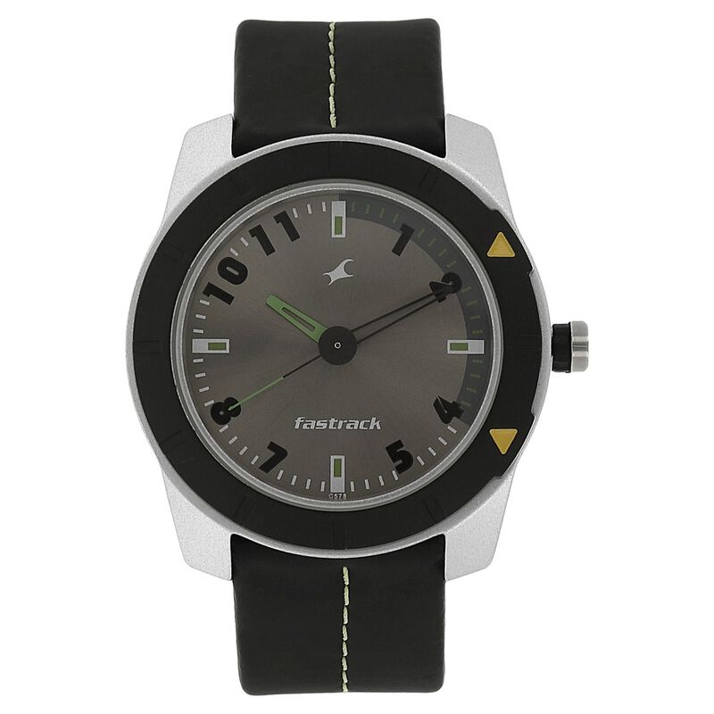 Buy Online Fastrack Quartz Analog Grey Dial Plastic Strap Watch for