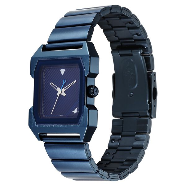 Fastrack Pulse Quartz Analog Blue Dial Blue Stainless Steel Strap Watch For Guys - image number 2