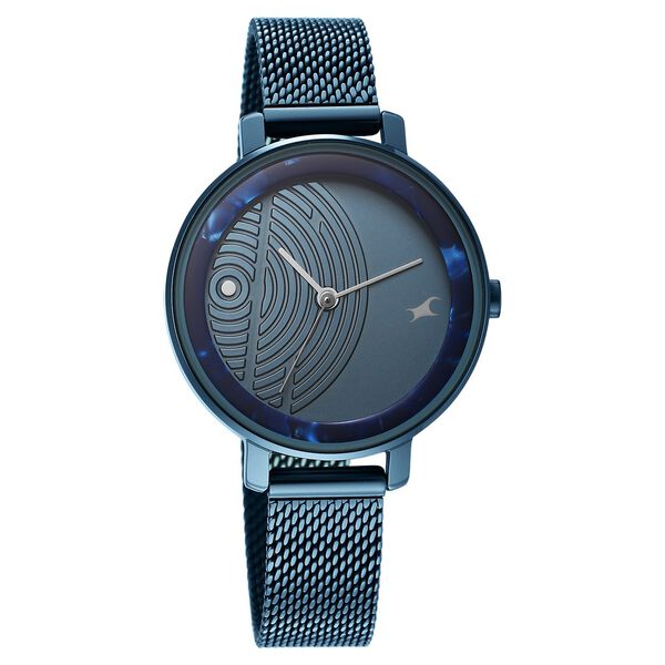 Fastrack Younique Quartz Analog Blue Dial Stainless Steel Strap Watch for Girls - image number 1
