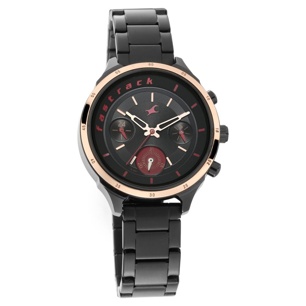 Fastrack analog black dial women's watch discount