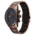 Fastrack Opulence Sun Moon Chronograph Black Dial Brown Metal Strap Analog Quartz Watch For Guys - image number 3