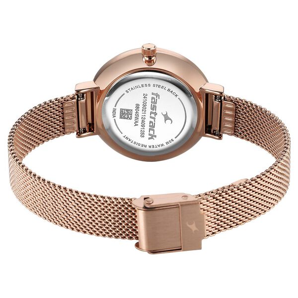 Fastrack Stunners X Quartz Analog Green Dial Stainless Steel Strap Watch For Girls - image number 4