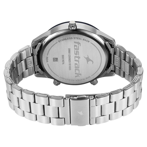 Fastrack Overdrive Chronograph Micromotor White Dial Silver Stainless Steel Strap Watch For Guys - image number 6