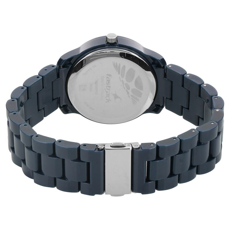Buy Online Fastrack Trendies Quartz Analog Blue Dial Plastic Strap