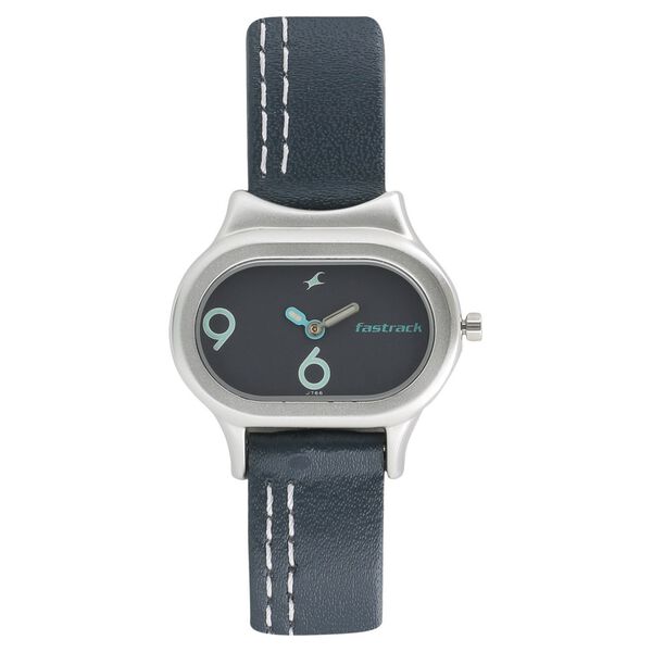 Fastrack Quartz Analog Blue Dial Leather Strap Watch for Girls - image number 0