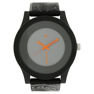 Fastrack Quartz Analog Grey Dial Plastic Strap Watch for Unisex