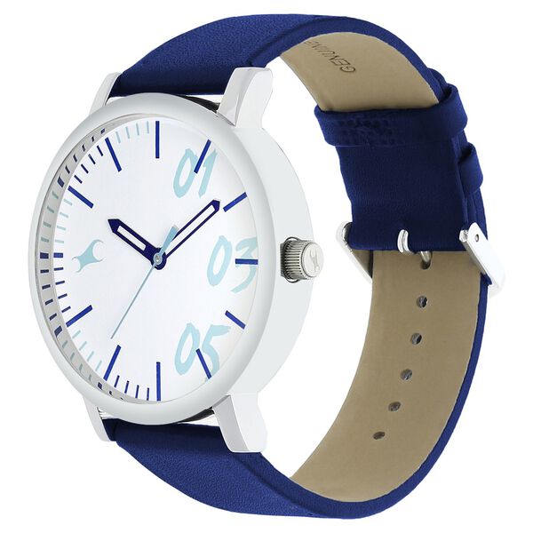 Fastrack Tropical Waters Quartz Analog White Dial Leather Strap Watch for Girls - image number 2