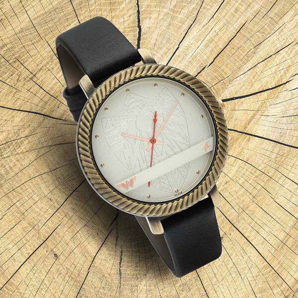 Fastrack Wonder Woman Quartz Analog Silver Dial Leather Strap Watch for Girls - image number 0
