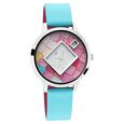 Fastrack Fit Outs Quartz Analog with Date Multicoloured Dial Leather Strap Watch for Girls