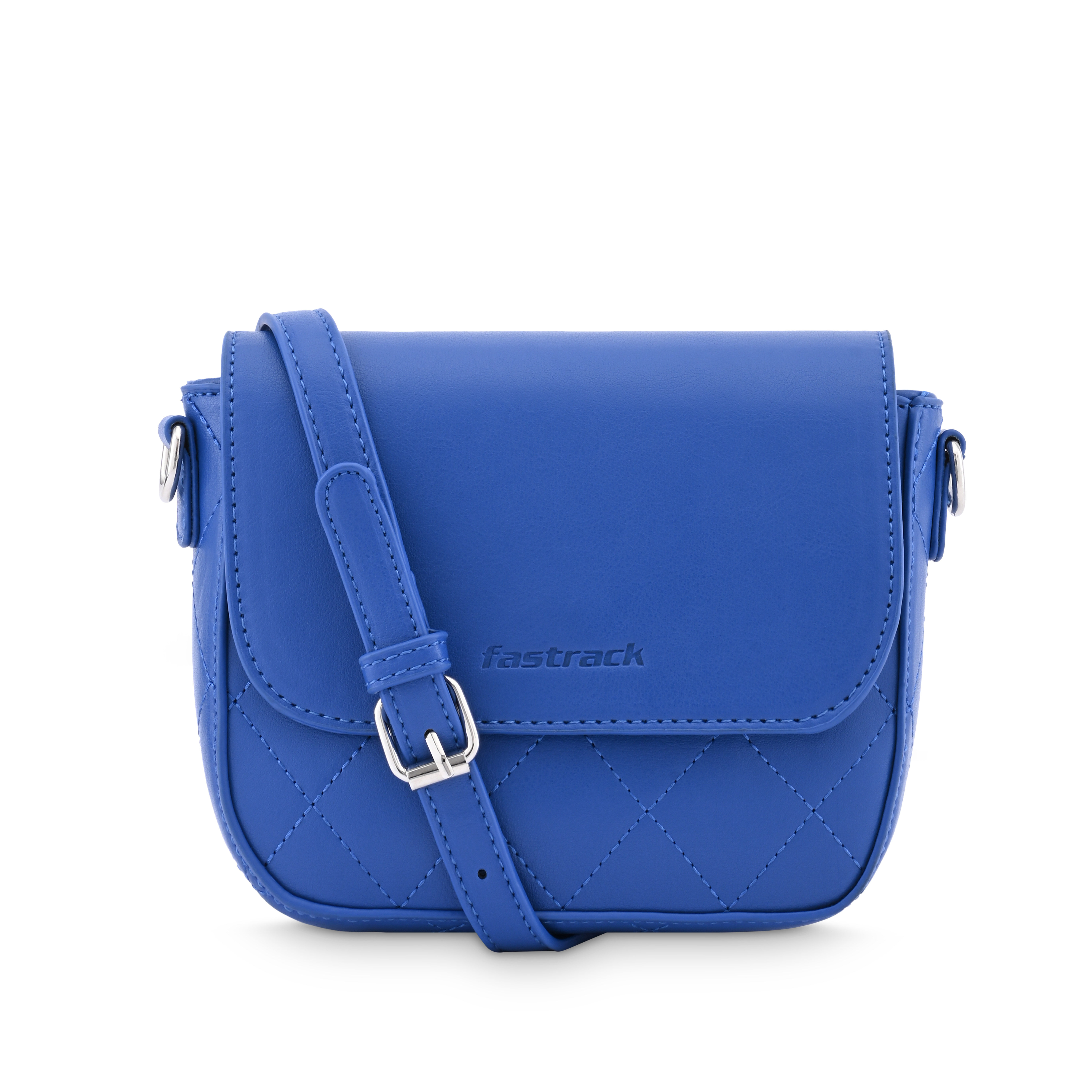Buy Online Fastrack Compact Sling Bag with Adjustable Sling in Blue f241slsms13bl1 p Fastrack