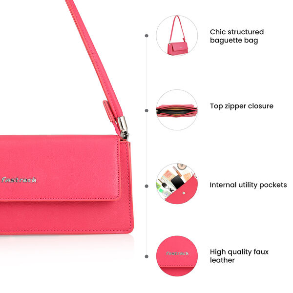 Fastrack Casual Carryall Shoulder Bag in Pink - image number 7