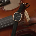 Fastrack Vyb Prodigy Quartz Analog Black Dial Leather Strap Watch for Girls - image number 2
