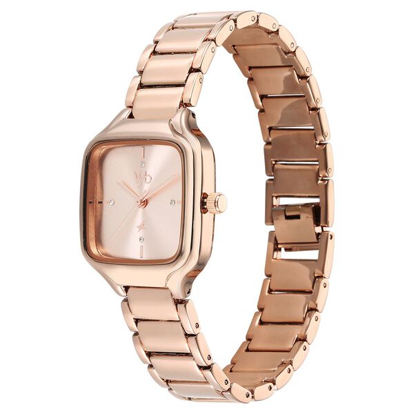Fastrack Vyb Minimalist Quartz Analog Rose Gold Dial Metal Strap Watch For Girls - image number 3