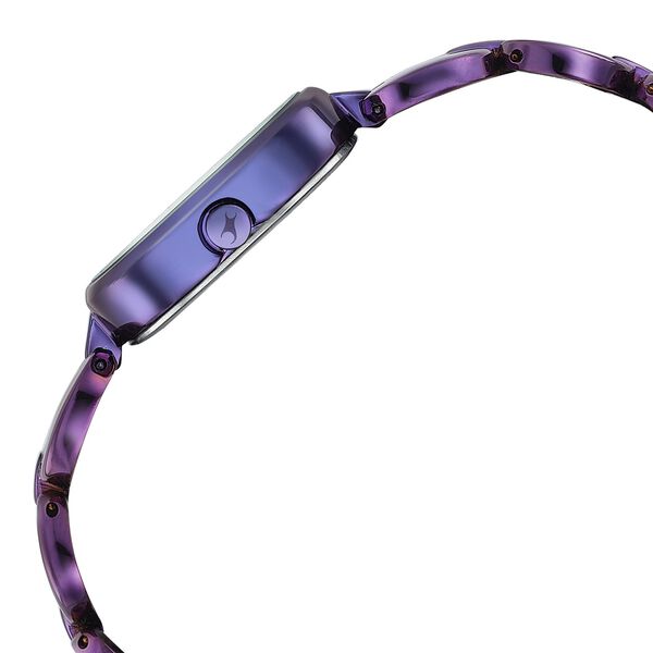 Fastrack Style Up Quartz Analog Purple Mother Of Pearl Dial Purple Metal Strap Watch For Girls - image number 3