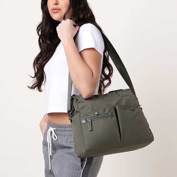Olive Edge Nylon Satchel - image number 0