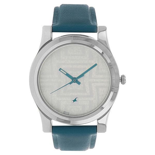 Fastrack Quartz Analog Silver Dial Leather Strap Watch for Girls - image number 0