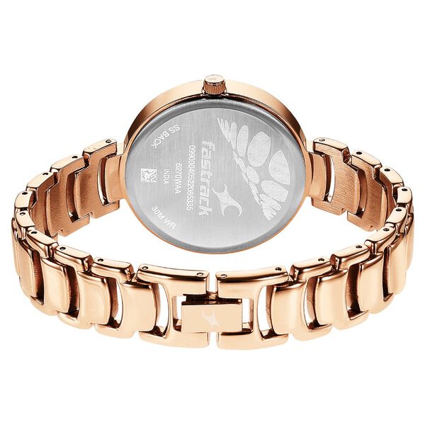 Fastrack Style Up Quartz Analog Silver Dial Metal Strap Watch for Girls - image number 5