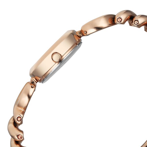 Vyb Siren By Fastrack Quartz Analog Pink Dial Rose Gold Stainless Steel Strap Watch For Girls - image number 5