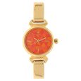 Fastrack Quartz Analog Red Dial Stainless Steel Strap Watch for Girls