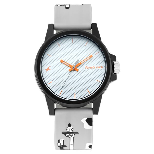 Fastrack Hashtag Quartz Analog Multicoloured Dial Silicone Strap Unisex Watch - image number 1