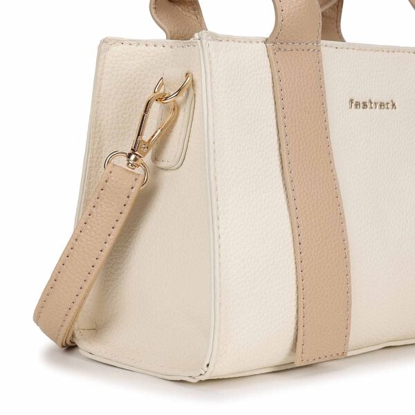 Chic beige satchel - image number 5