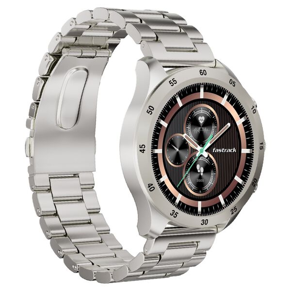 Fastrack Magnus FX2 Unisex Smart Watch With Silver Metal Strap - image number 2